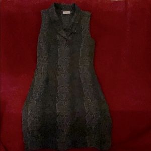 Calvin Klein Black Snake Skin Print Dress